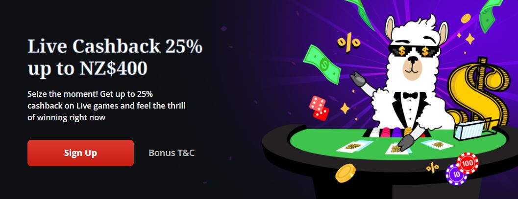 Claim live cashback bonus up to four hundred dollars